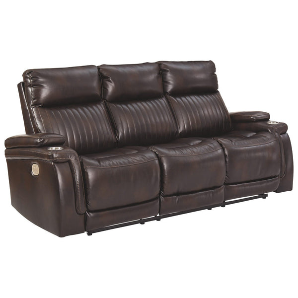 Team - Chocolate - Pwr Rec Sofa With Adj Headrest-Washburn's Home Furnishings