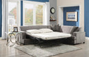 Tess - L-shape Sleeper Sectional - Pearl Silver-Washburn's Home Furnishings