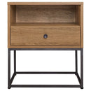 Thadamere - Light Brown - One Drawer Night Stand-Washburn's Home Furnishings