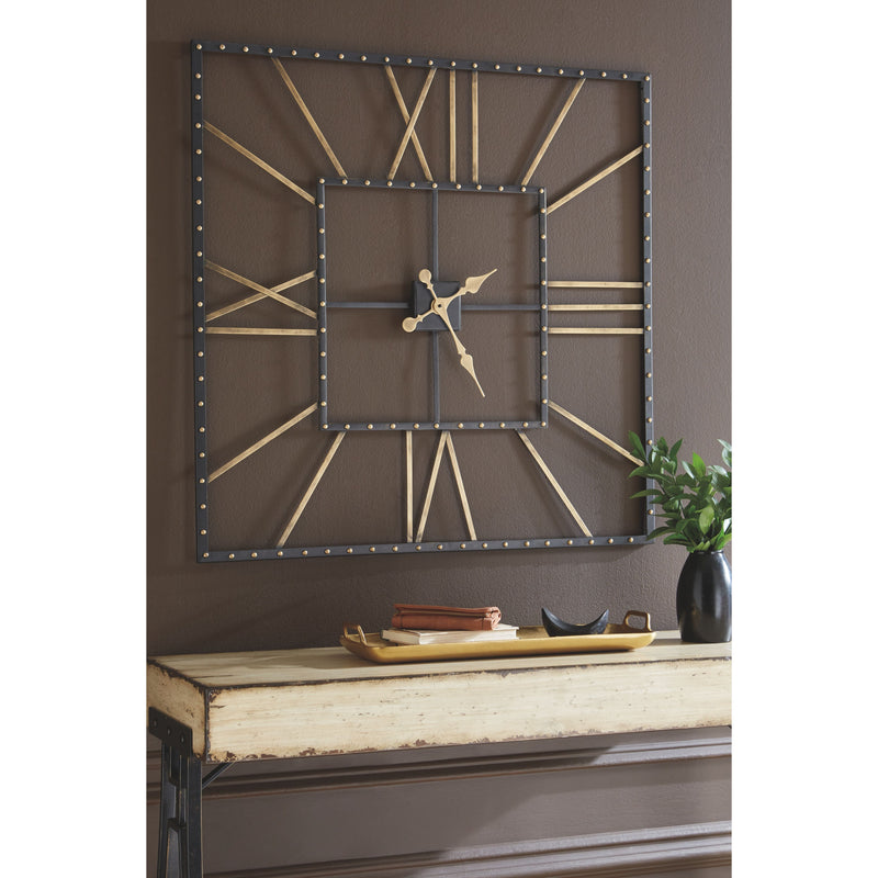 Thames - Black/gold Finish - Wall Clock-Washburn's Home Furnishings