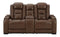 The Man-den - Mahogany - Pwr Rec Loveseat/con/adj Hdrst-Washburn's Home Furnishings