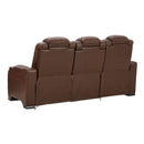 The Man-den - Mahogany - Pwr Rec Sofa With Adj Headrest-Washburn's Home Furnishings