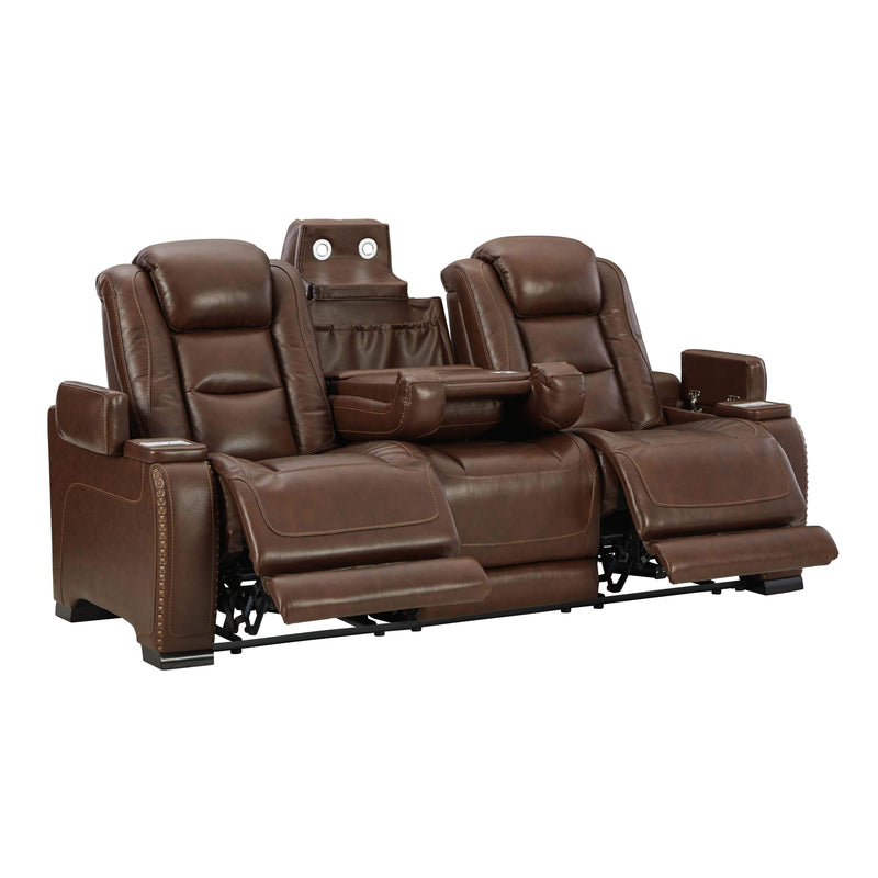 The Man-den - Mahogany - Pwr Rec Sofa With Adj Headrest-Washburn's Home Furnishings