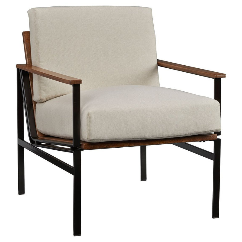 Tilden - Ivory/brown - Accent Chair-Washburn's Home Furnishings