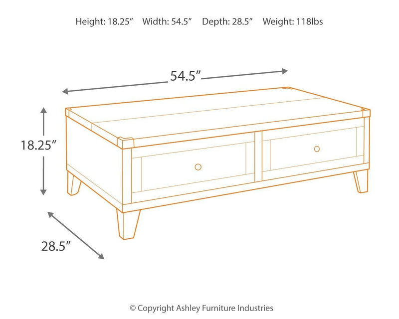 Todoe - Dark Gray - Lift Top Cocktail Table-Washburn's Home Furnishings