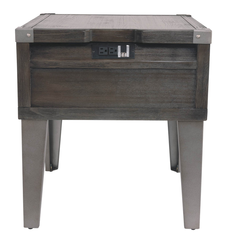 Todoe - Gray Dark - Rectangular End Table-Washburn's Home Furnishings