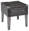 Todoe - Gray Dark - Rectangular End Table-Washburn's Home Furnishings