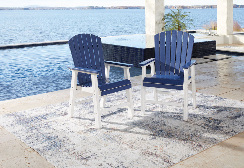 Toretto - Blue/white - Arm Chair (2/cn)-Washburn's Home Furnishings