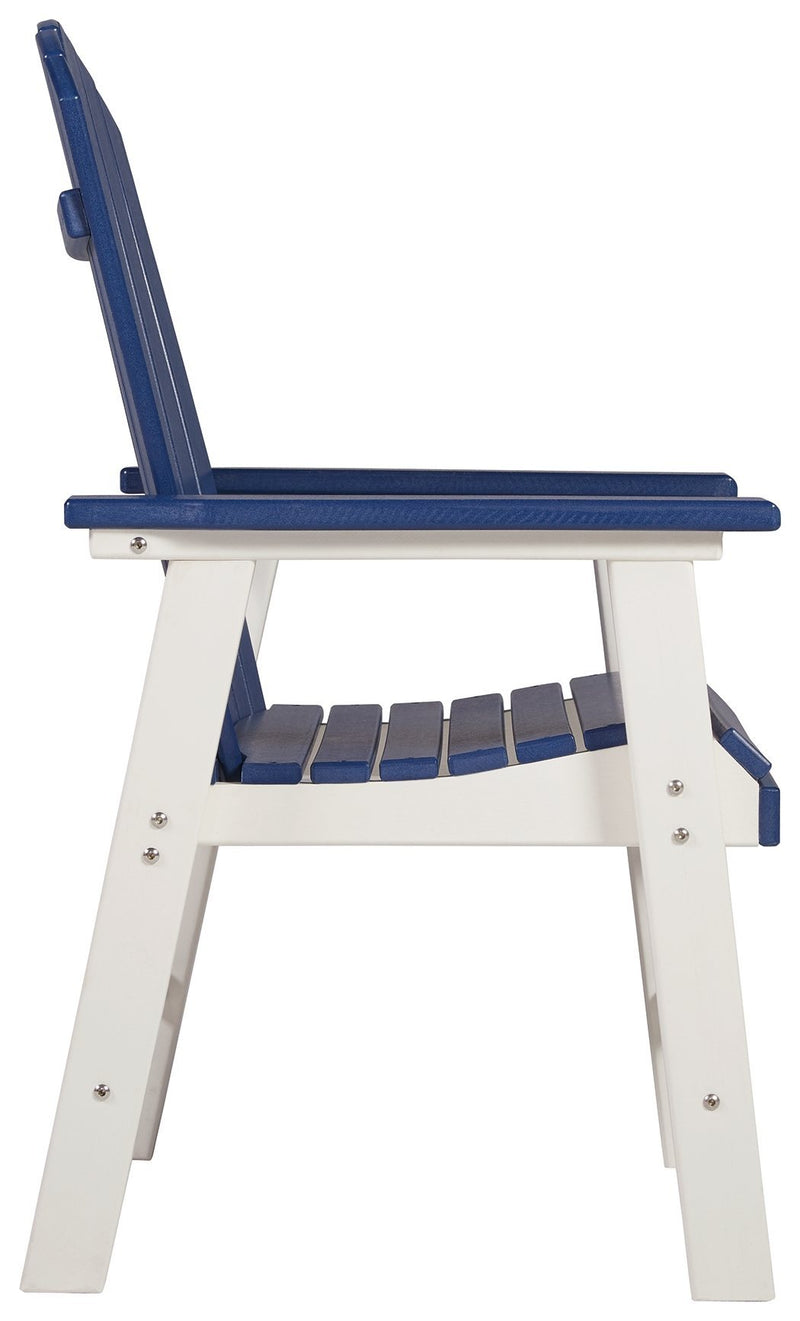 Toretto - Blue/white - Arm Chair (2/cn)-Washburn's Home Furnishings