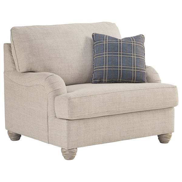 Traemore - Linen - Chair And A Half-Washburn's Home Furnishings