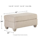 Traemore - Linen - Ottoman-Washburn's Home Furnishings