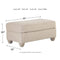 Traemore - Linen - Ottoman-Washburn's Home Furnishings