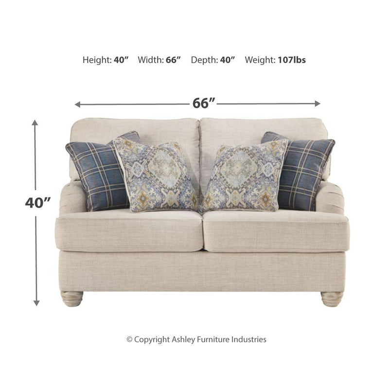 Traemore - Pearl Silver - Loveseat-Washburn's Home Furnishings