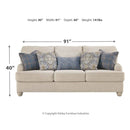 Traemore - Pearl Silver - Sofa-Washburn's Home Furnishings