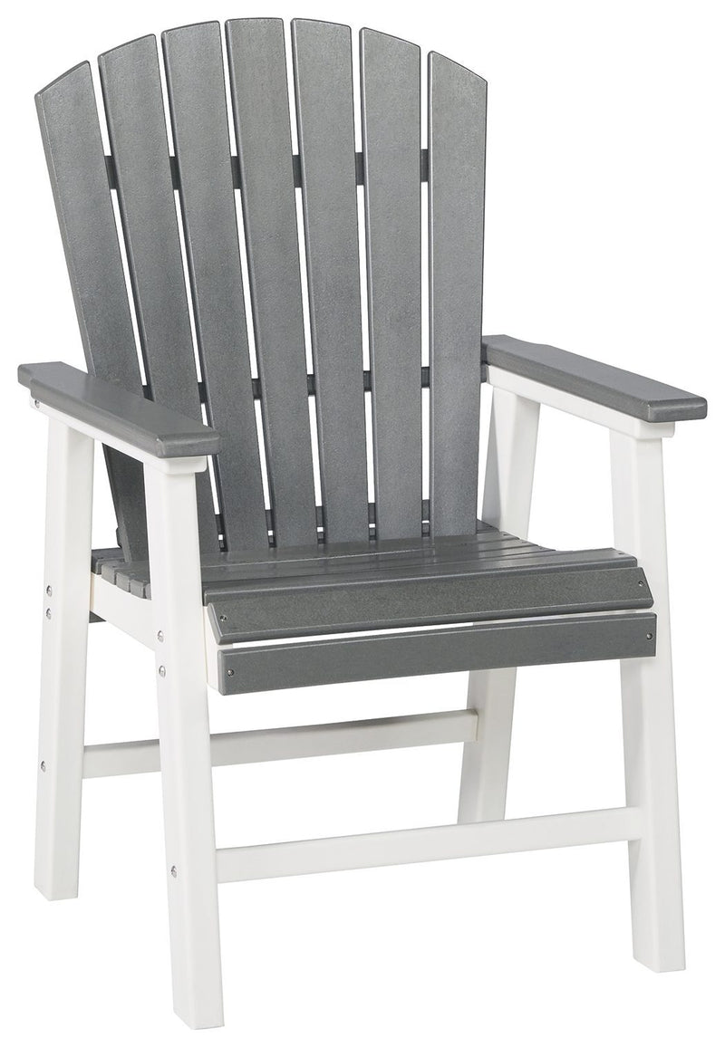 Transville - Gray/white - Arm Chair (2/cn)-Washburn's Home Furnishings