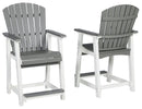 Transville - Gray/white - Barstool (2/cn)-Washburn's Home Furnishings