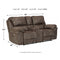 Trementon - Graphite - Dbl Rec Pwr Loveseat W/console-Washburn's Home Furnishings