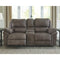 Trementon - Graphite - Dbl Rec Pwr Loveseat W/console-Washburn's Home Furnishings