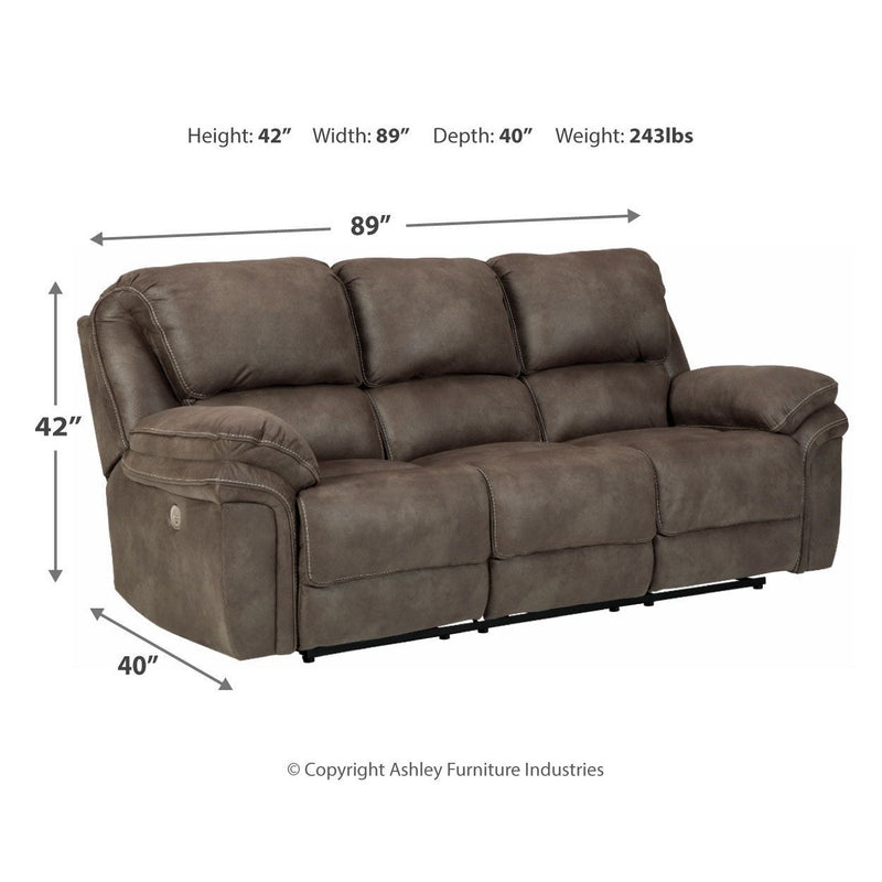 Trementon - Graphite - Reclining Power Sofa-Washburn's Home Furnishings