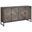 Treybrook - Distressed Gray - 4 Door Accent Cabinet-Washburn's Home Furnishings