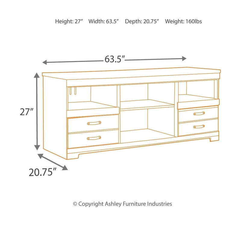 Trinell - Brown - 3 Pc. - Entertainment Center - 63" Tv Stand-Washburn's Home Furnishings