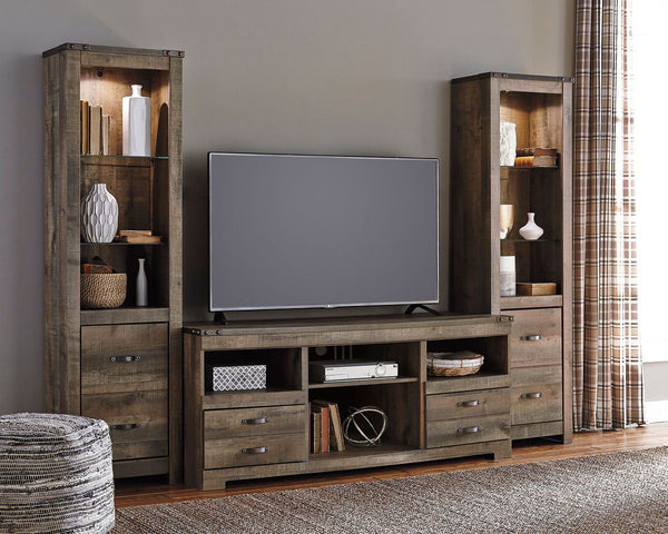 Trinell - Brown - 3 Pc. - Entertainment Center - 63" Tv Stand-Washburn's Home Furnishings