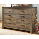 Trinell - Brown - Six Drawer Dresser-Washburn's Home Furnishings