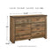 Trinell - Brown - Six Drawer Dresser-Washburn's Home Furnishings