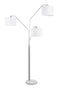 Trio Drum Shade Floor Lamp - White-Washburn's Home Furnishings