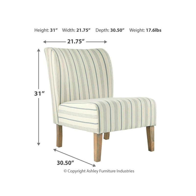 Triptis - Cream/blue - Accent Chair-Washburn's Home Furnishings