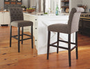 Tripton - Graphite - Bar Height Bar Stool (set Of 2)-Washburn's Home Furnishings