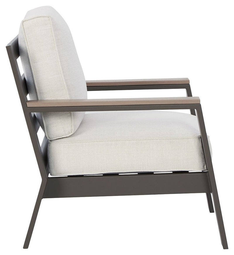 Tropicava - Taupe/white - Lounge Chair W/cushion-Washburn's Home Furnishings