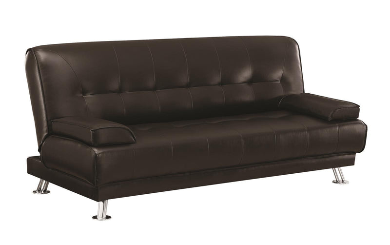 Tufted Upholstered Sofa Bed - Brown-Washburn's Home Furnishings