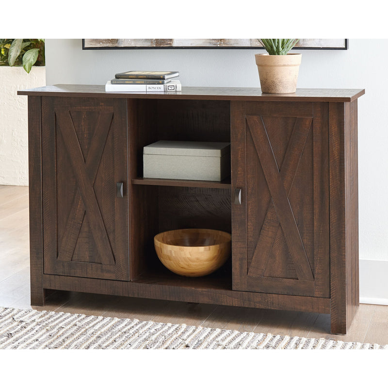 Turnley - Distressed Brown - Accent Cabinet-Washburn's Home Furnishings