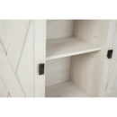 Turnley - Distressed White - Accent Cabinet-Washburn's Home Furnishings