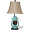 Turquoise Lantern Lamp-Washburn's Home Furnishings