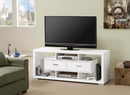 Tv Consoles - 2-drawer Rectangular - White And Silver-Washburn's Home Furnishings