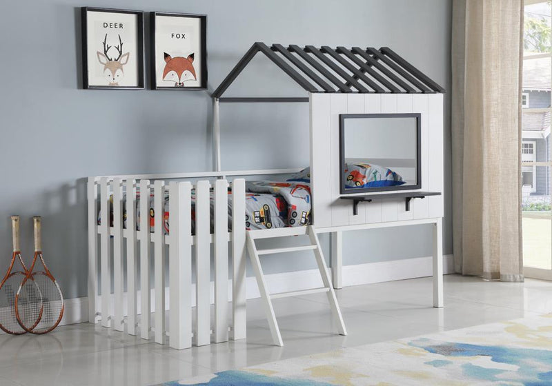 Twin Loft Bed - White-Washburn's Home Furnishings