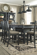 Tyler - Black/grayish Brown - Counter Height Bar Stool (set Of 2)-Washburn's Home Furnishings