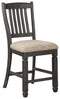 Tyler - Black/grayish Brown - Counter Height Bar Stool (set Of 2)-Washburn's Home Furnishings