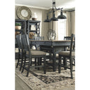 Tyler Creek - Black/Grayish Brown - Upholstered Barstool-Washburn's Home Furnishings