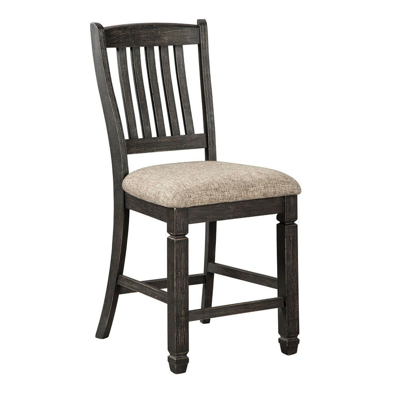 Tyler Creek - Black/Grayish Brown - Upholstered Barstool-Washburn's Home Furnishings