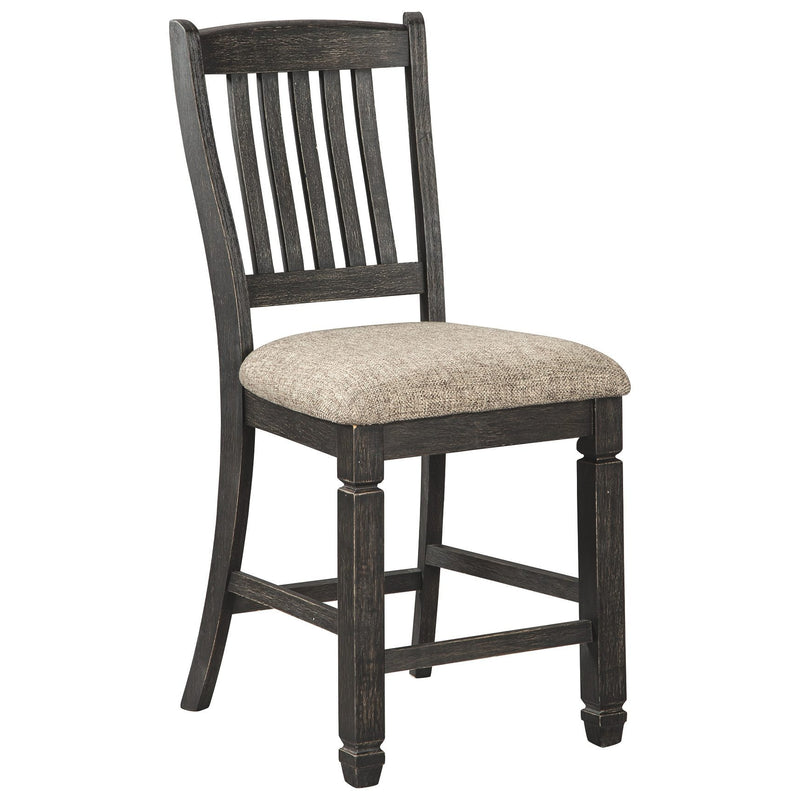 Tyler Creek - Black/Grayish Brown - Upholstered Barstool-Washburn's Home Furnishings