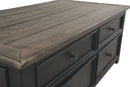 Tyler - Grayish Brown/black - Lift Top Cocktail Table-Washburn's Home Furnishings