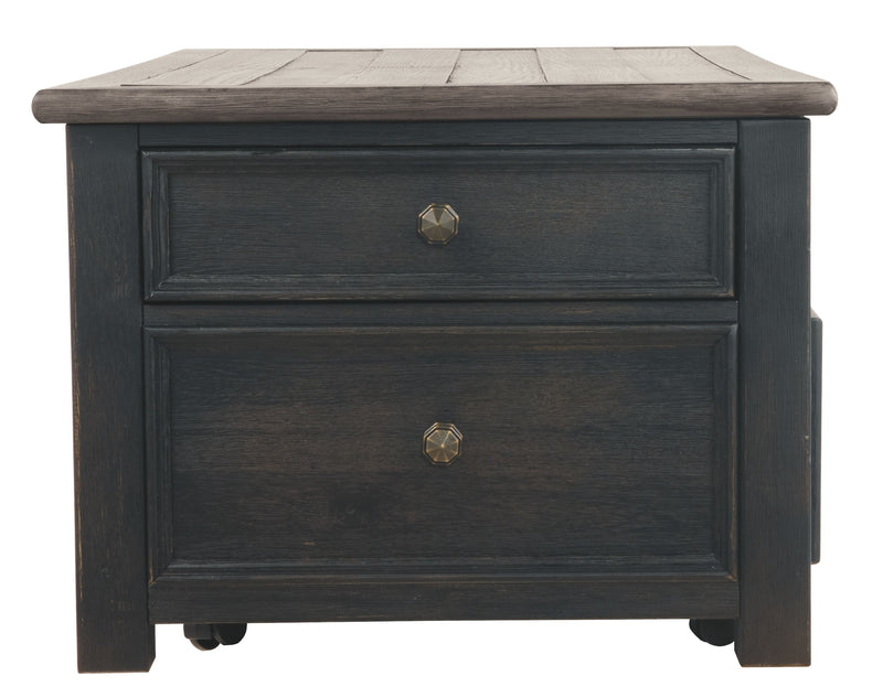 Tyler - Grayish Brown/black - Lift Top Cocktail Table-Washburn's Home Furnishings