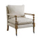 Upholstered Accent Chair With Casters - Beige-Washburn's Home Furnishings