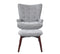 Upholstered Accent Chair With Ottoman - Pearl Silver-Washburn's Home Furnishings