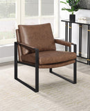 Upholstered Accent Chair With Removable Cushion - Brown-Washburn's Home Furnishings