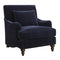 Upholstered Accent Chair With Turned Legs - Blue-Washburn's Home Furnishings