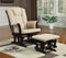 Upholstered Glider With Ottoman - Beige-Washburn's Home Furnishings